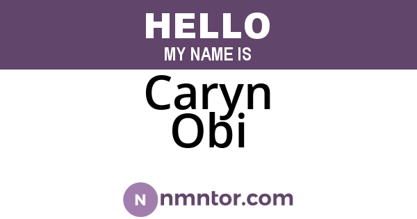 Caryn Obi