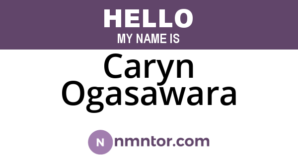 Caryn Ogasawara