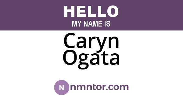 Caryn Ogata