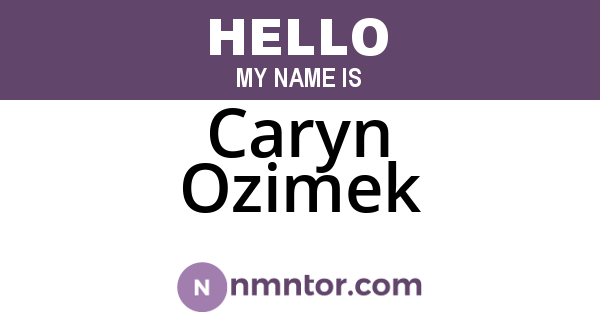 Caryn Ozimek
