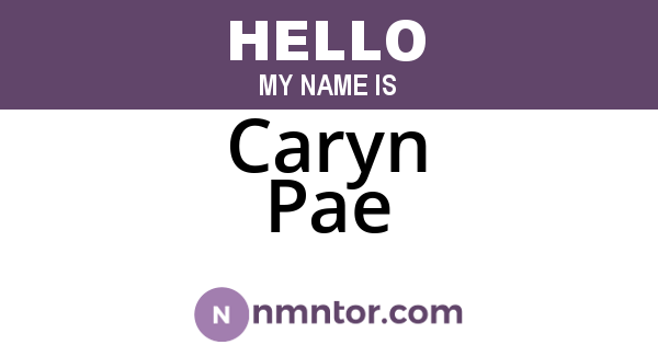 Caryn Pae