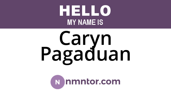 Caryn Pagaduan