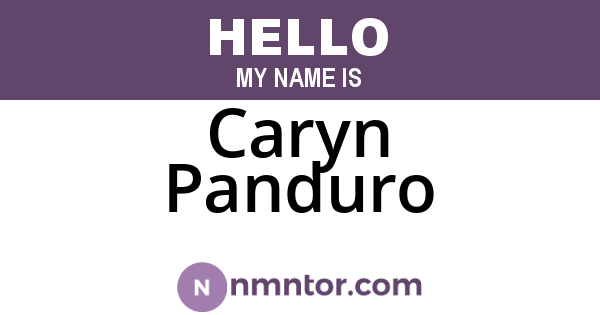 Caryn Panduro