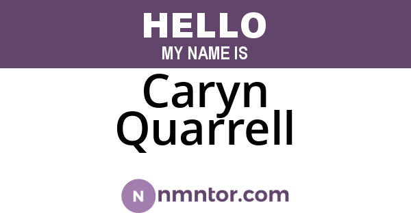 Caryn Quarrell