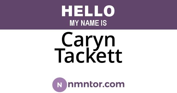 Caryn Tackett