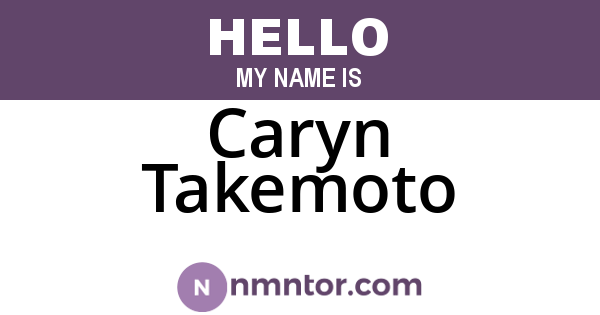 Caryn Takemoto