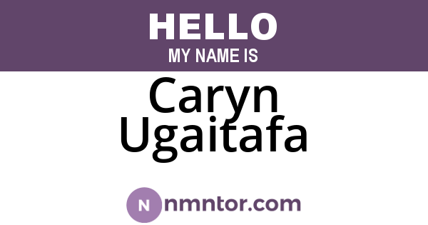 Caryn Ugaitafa