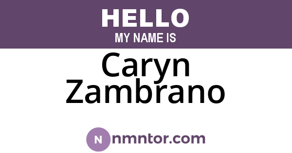 Caryn Zambrano