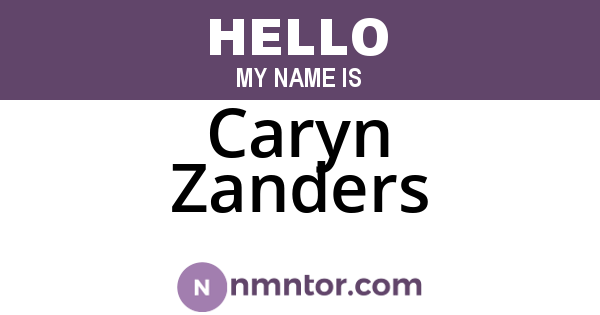 Caryn Zanders