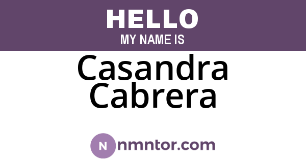 Casandra Cabrera