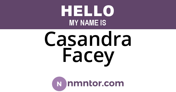 Casandra Facey