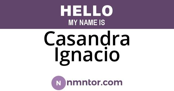 Casandra Ignacio