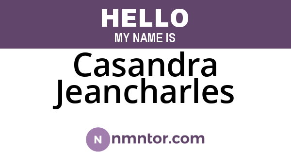Casandra Jeancharles