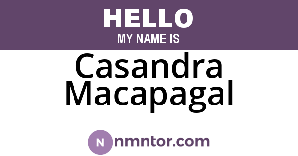 Casandra Macapagal
