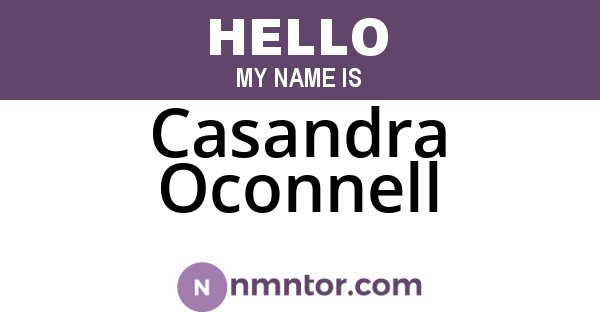 Casandra Oconnell