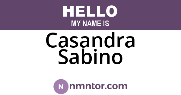 Casandra Sabino