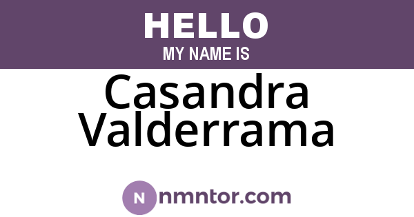 Casandra Valderrama