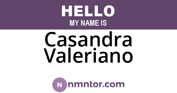 Casandra Valeriano