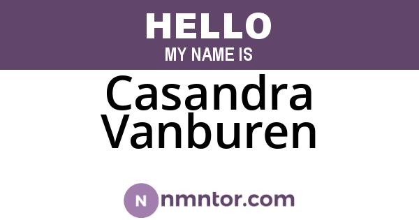 Casandra Vanburen
