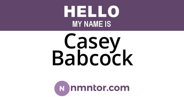 Casey Babcock