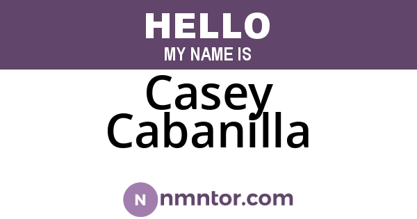 Casey Cabanilla