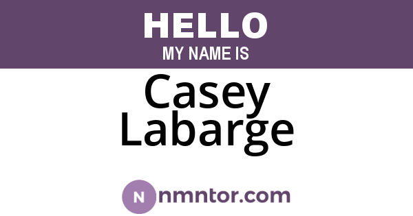 Casey Labarge