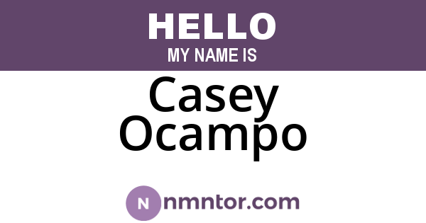 Casey Ocampo