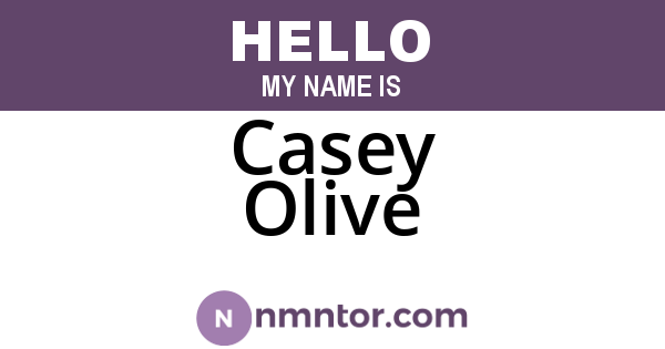 Casey Olive