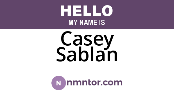 Casey Sablan