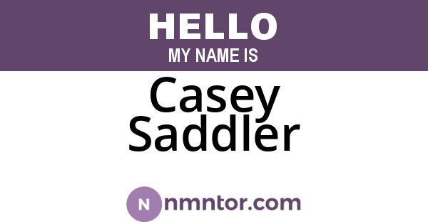 Casey Saddler