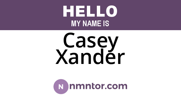 Casey Xander