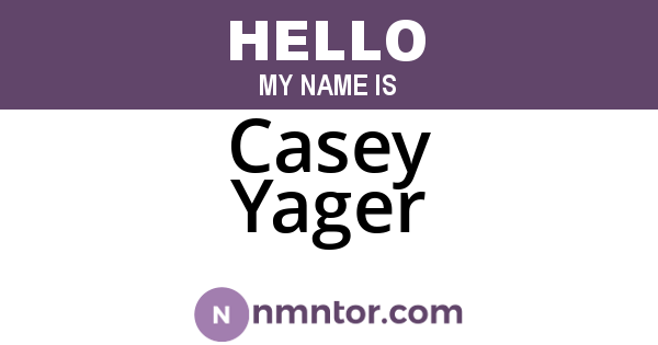 Casey Yager