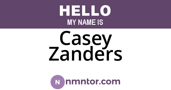 Casey Zanders