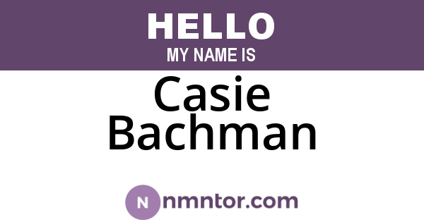 Casie Bachman