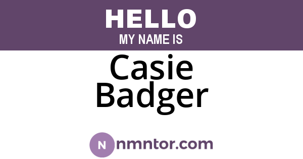 Casie Badger