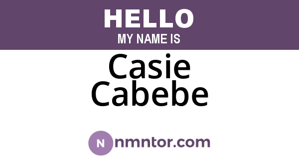 Casie Cabebe