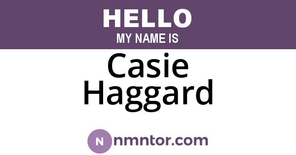 Casie Haggard