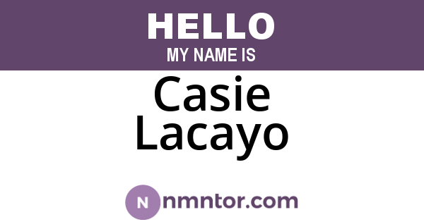 Casie Lacayo