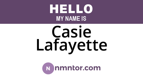 Casie Lafayette