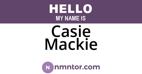 Casie Mackie