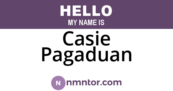 Casie Pagaduan
