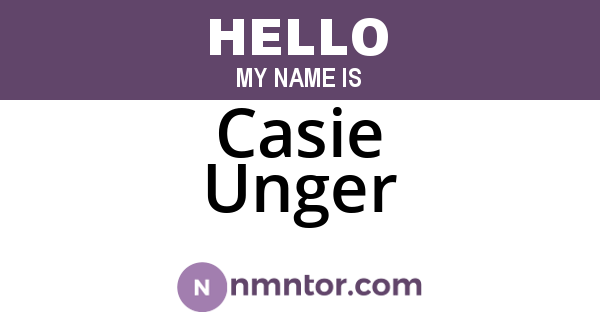 Casie Unger