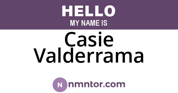 Casie Valderrama