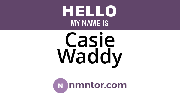 Casie Waddy
