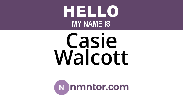 Casie Walcott