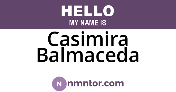 Casimira Balmaceda