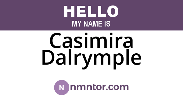 Casimira Dalrymple