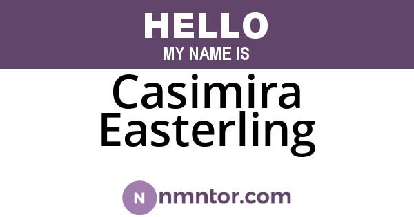 Casimira Easterling