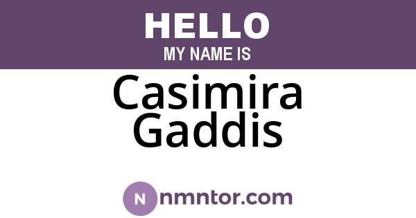 Casimira Gaddis
