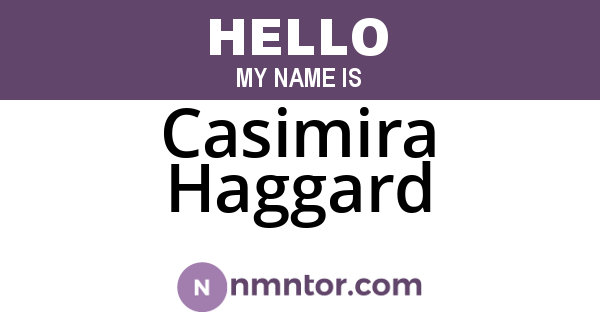 Casimira Haggard